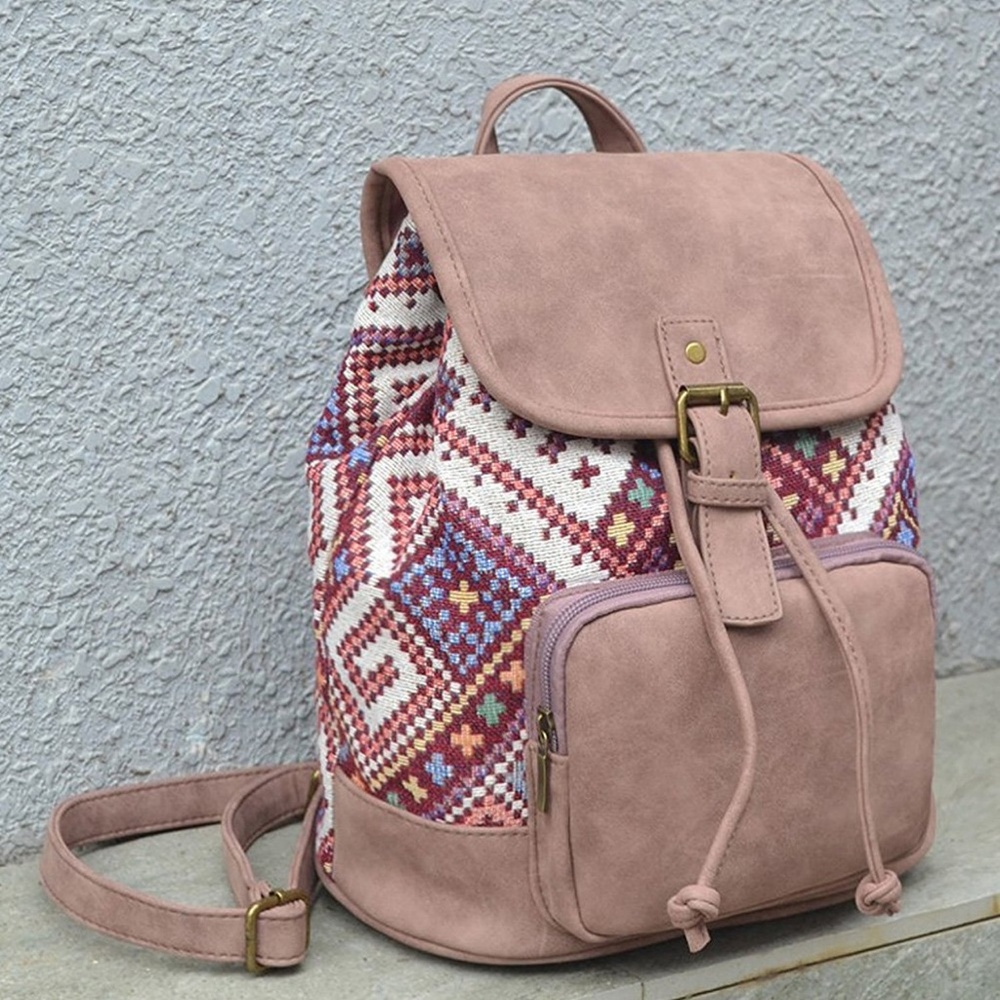 Small Aztec Pattern Backpack Purse